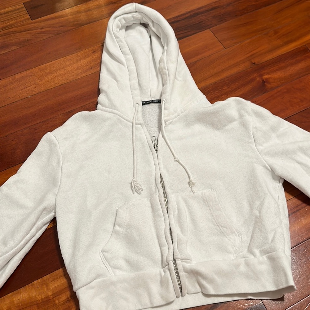 brandy melville cropped zip up